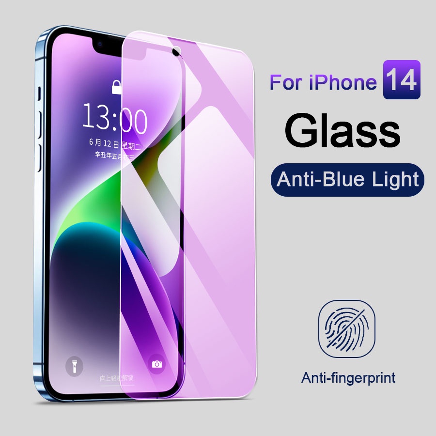 Kính cường lực chống tia xanh thích hợp cho iPhone 14 13 12 11 Pro XS Max 13 Mini XR X 6 6S 7 8 Plus SE 2020