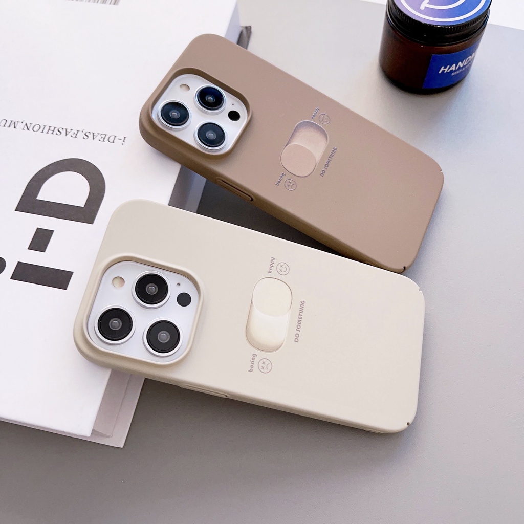 Ốp Điện Thoại PC Cứng Viền TPU Dẻo Mặt Nhám Chống Sốc Đơn Giản Cho iPhone 14 13 12 11 Pro Max XR XS 7 8 Plus