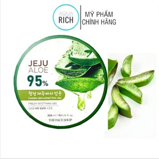 GEL NHA ĐAM LÔ HỘI 95% CẤP ẨM THE FACE SHOP JEJU ALOE 300ML - 92% Nature Republic