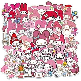 Set 50 sticker hình dán Thỏ Melody chống thấm nước