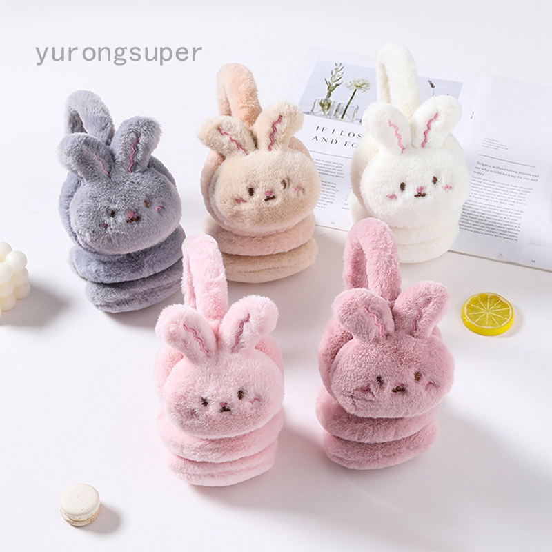 Vỏ Bọc Tai Nghe Giữ Ấm Mùa Đông Bằng Lông Thỏ Dày Mềm Mại Có