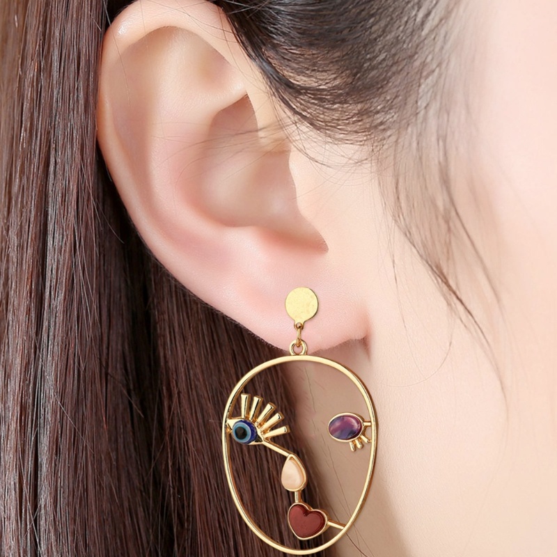 Đôi Khuyên Tai Hình Mặt Người Độc Đáo Dành Cho Nữ