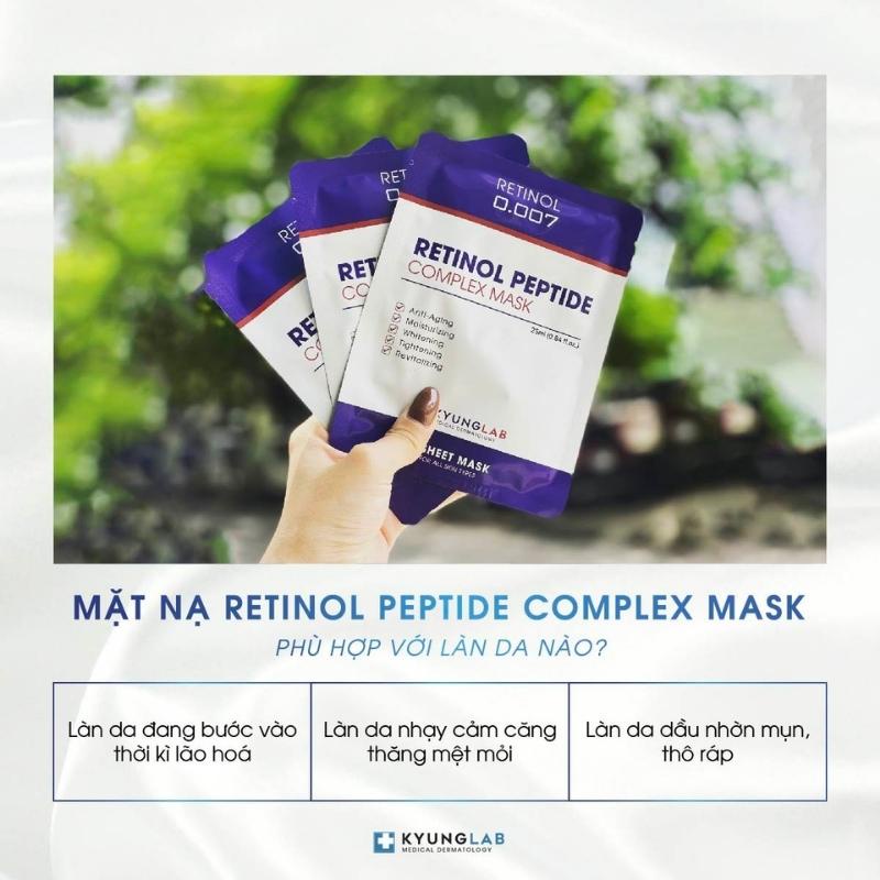 Mặt nạ retinol ,Mặt nạ Retinol Peptide Complex Kyung Lab  tái tạo da, làm trắng da và dưỡng da săn chắc, căng mịn da
