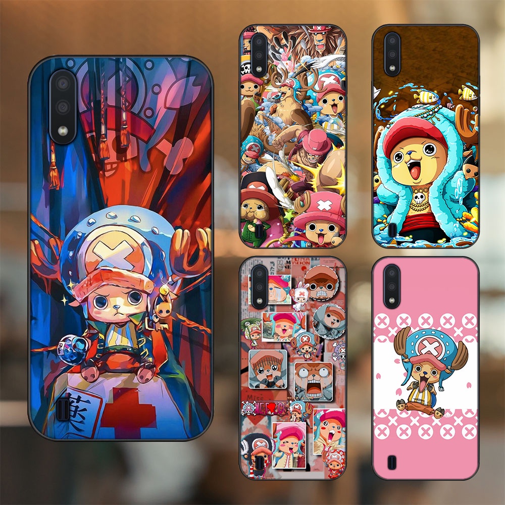 Ốp lưng Samsung A01 viền đen in hình Chopper One Piece Đảo Hải Tặc