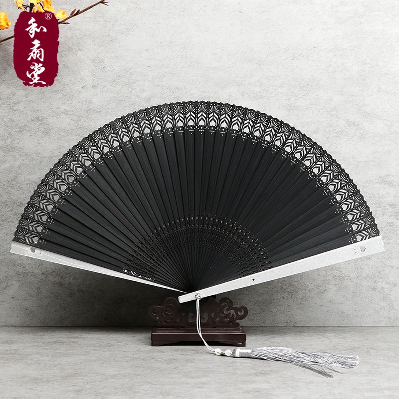 Quạt Xếp Cầm Tay Bằng Hợp Kim Nhôm Phong Cách Trung Hoa Cổ Điển
