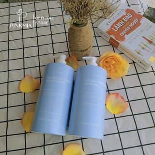 Cặp Dầu Gội - Dầu Xả Nước Hoa Muối Biển Pinkmia 800ml