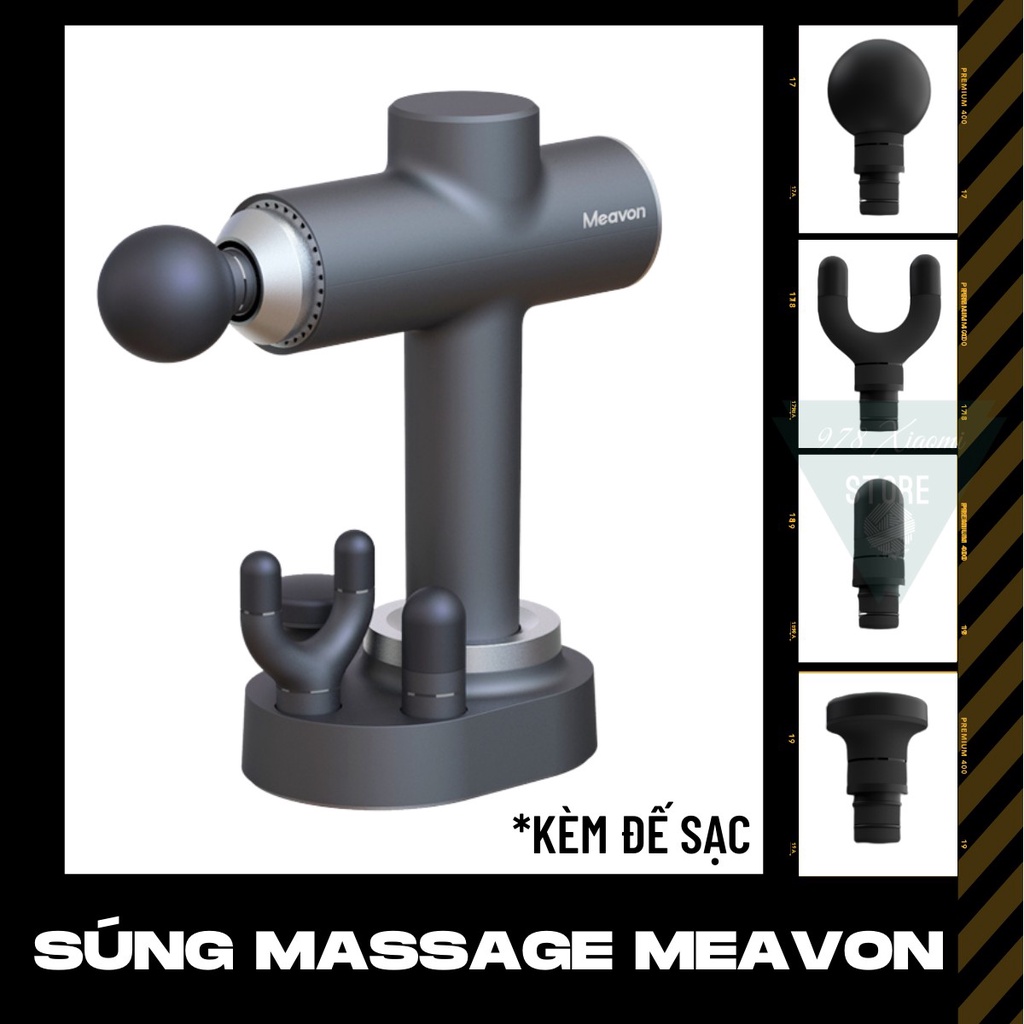 Súng massage cầm tay Xiaomi Meavon Fascial Gun - Máy trị liệu giảm căng cơ Meavon