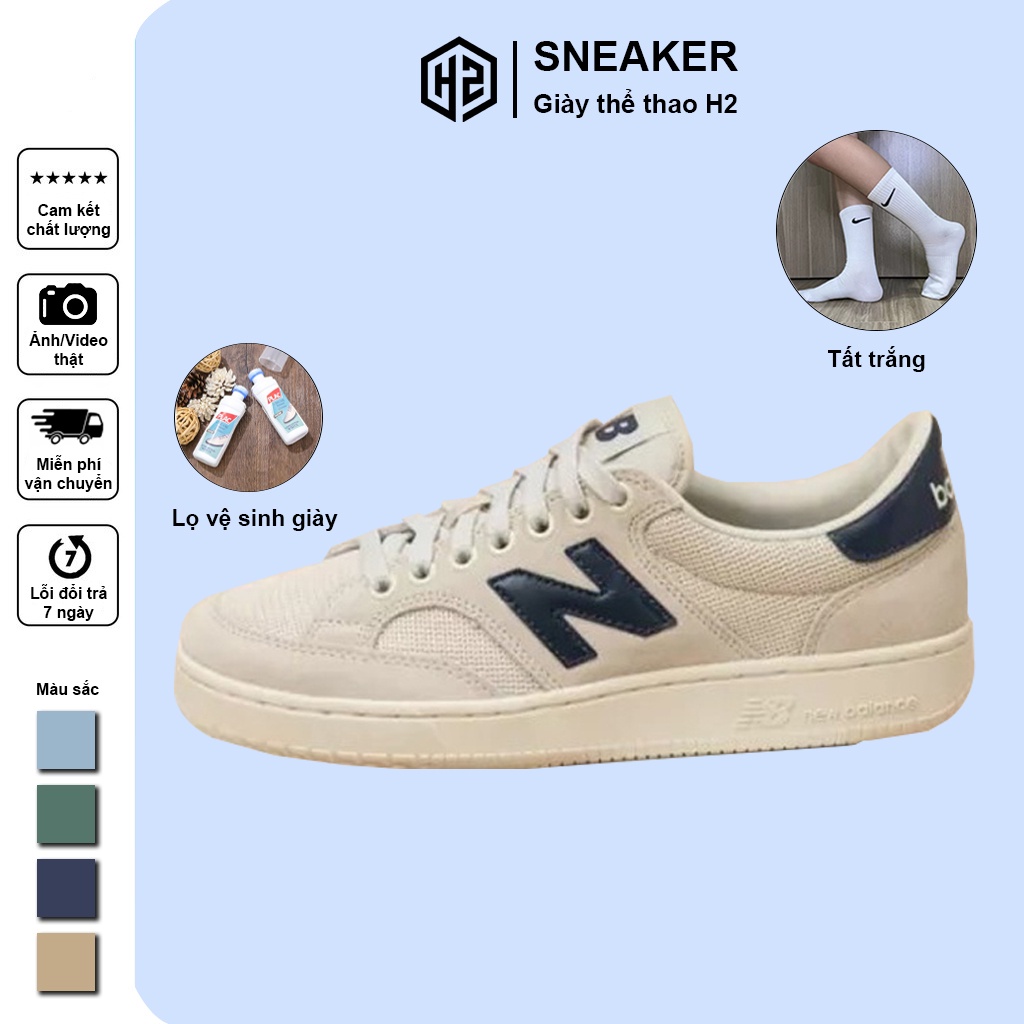 Giày NB Crt 300 2.0 da lộn, đế khâu thời trang, giày thể thao nam nữ h2 sneaker full box bill
