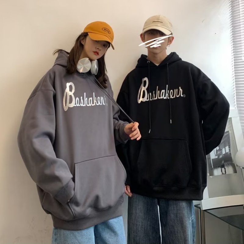 Áo hoodie Dáng Rộng Có In Chữ Thời Trang Phong Cách Hàn Quốc Cho Nam / Nữ