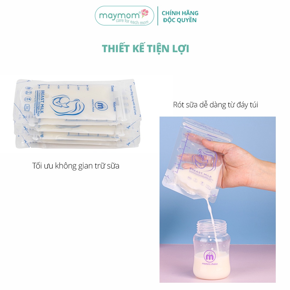 Túi Trữ Sữa 120ml-250ml, Thương Hiệu Mama's Choice, Hộp 30 Túi