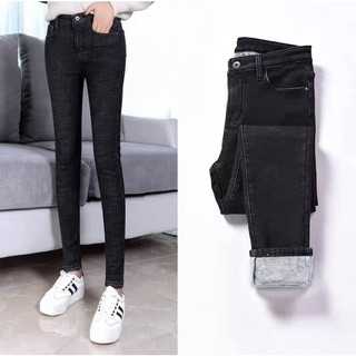 [Hàng oder 10-15 ngày về] Quần bò lót lông (có sẵn màu xanh lót lông hồng sz 27)