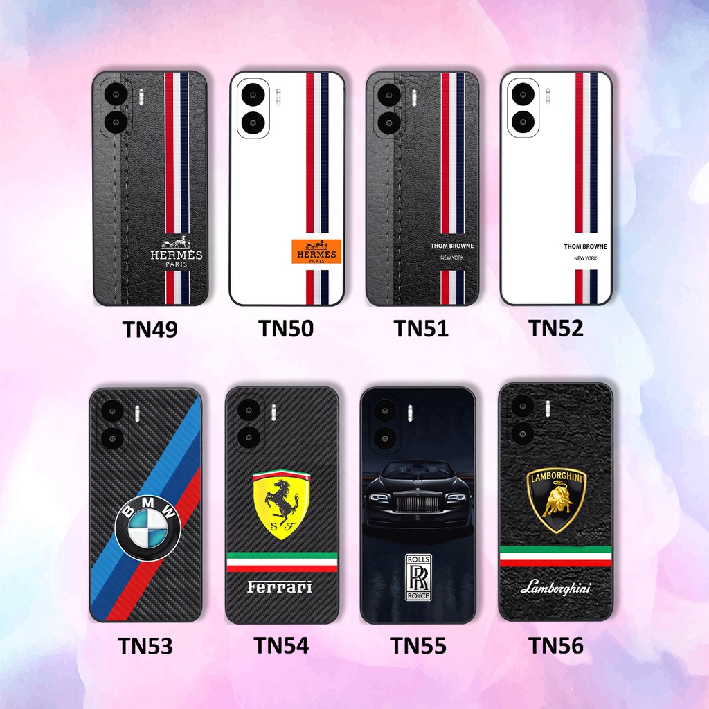 Ốp Xiaomi Redmi A1 in hình các thương hiệu nổi tiếng trẻ trung thể thao cá tính