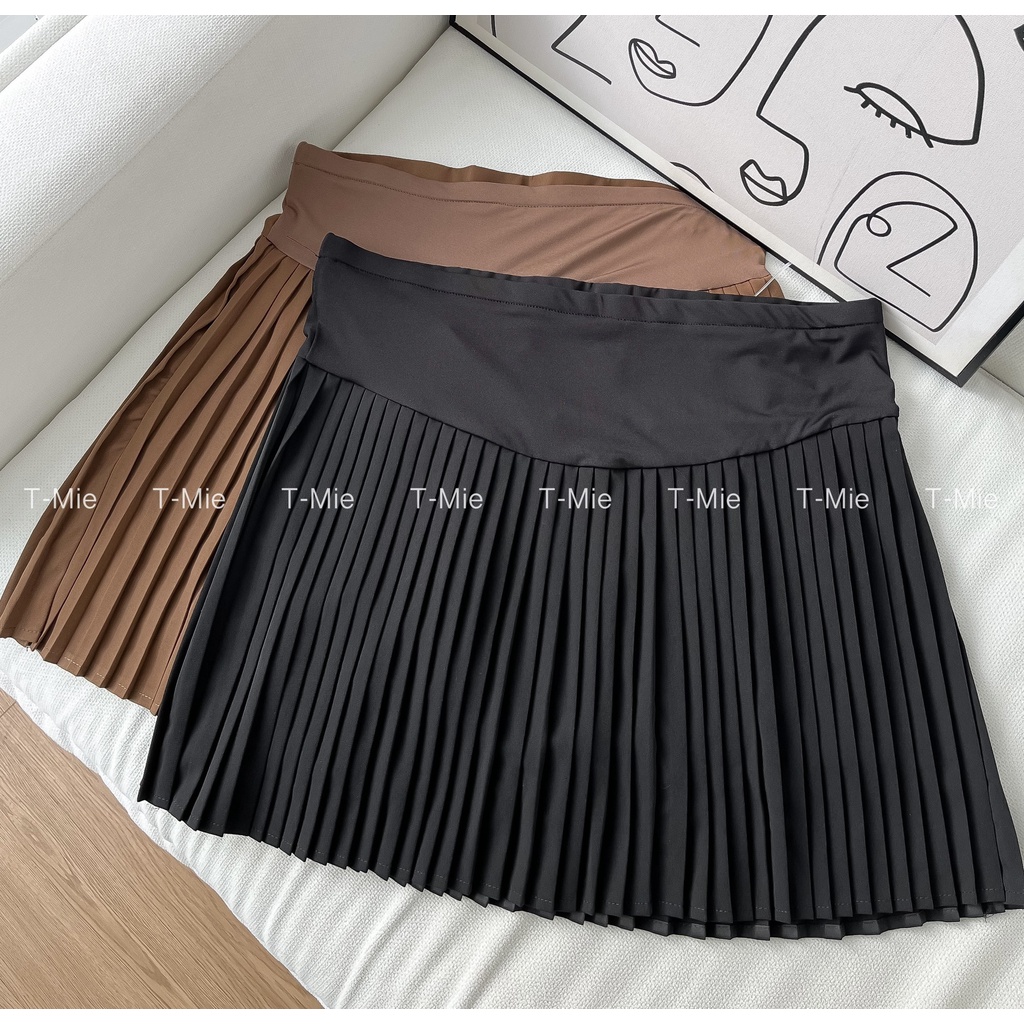 Chân Váy Dập Li Nhuyễn Ngắn Sang Chảnh Mặc Trước Và Sau Khi Sinh T-Mie,Mã SP: Q3936