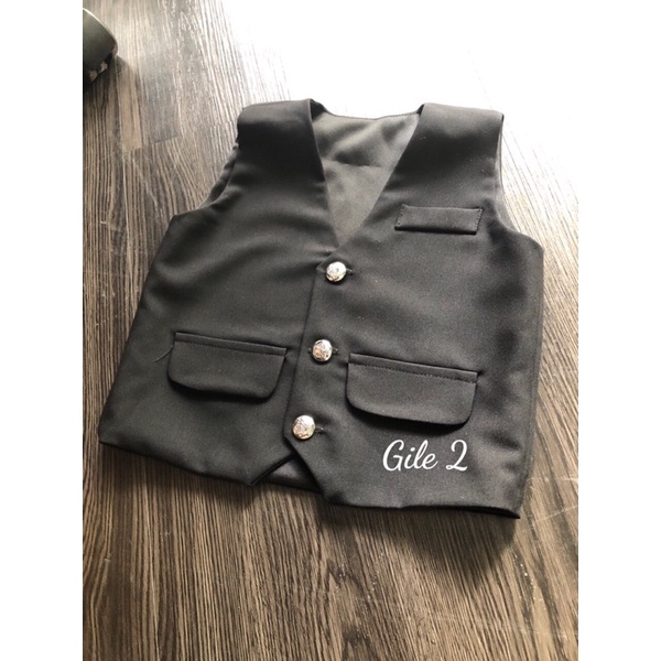 Sét Vest Viền Đen Siêu Ngầu Cho Bé Trai