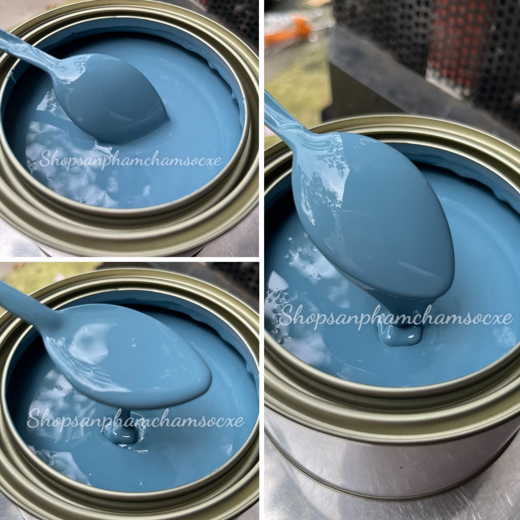 Sơn màu xanh 1k tùy chọn - Sơn solid đóng lon 0.5kg