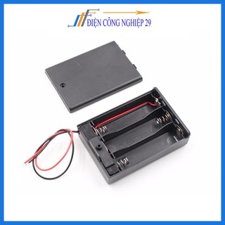 Đế Pin AA Có Nắp, Kèm Công Tắc ( Đấu Nối Tiếp )