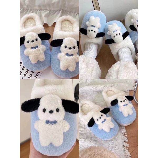 Dép bông hình gấu Lotso , thỏ cinnamoroll dễ thương đi trong nhà siêu ấm