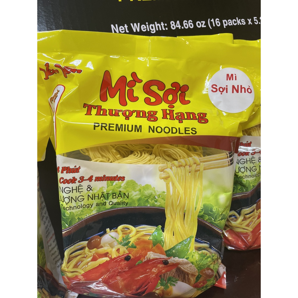 Thùng Mì sợi tươi thượng hạng Yon Yon (quy cách 12g/thùng) - Hàng chính hãng Công Ty Vikyfood.