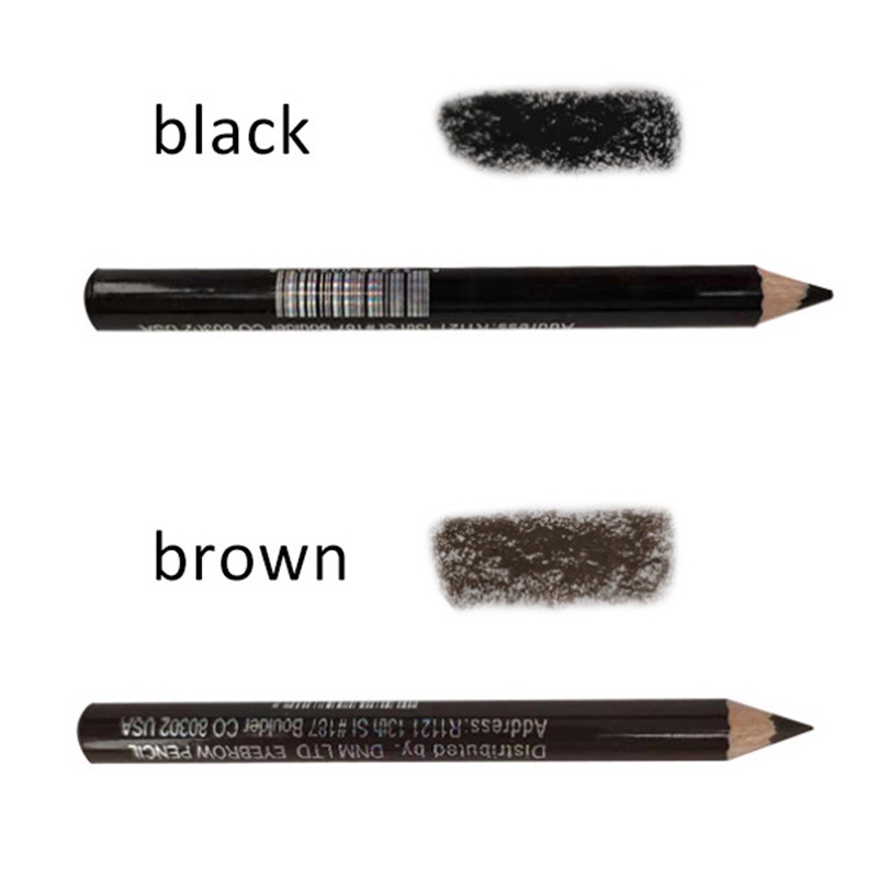 Bút Chì Kẻ Lông Mày Hai Đầu Màu Đen / Nâu Chống Thấm Nước Và Mồ Hôi Không Dễ Phai Màu