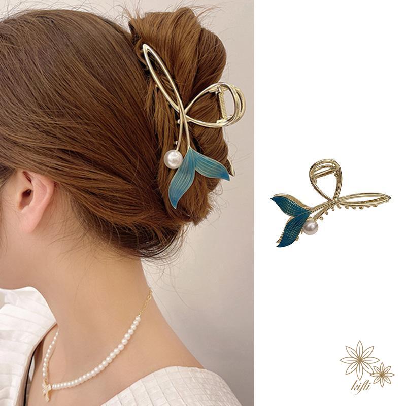 Kẹp Tóc Đuôi Cá Đính Ngọc Trai Sang Trọng Cho Nữ