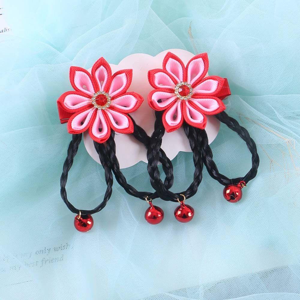 Kẹp Tóc Hình Nơ Phong Cách Trung Hoa Mừng Năm Mới Cho Bé Gái