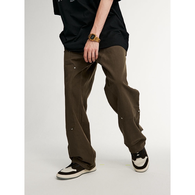 Quần Dài Dáng Suông Rộng Phong Cách Thời Trang Retro Mỹ