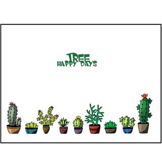 Decal dán tường trang trí combo chậu cây xưởng rồng