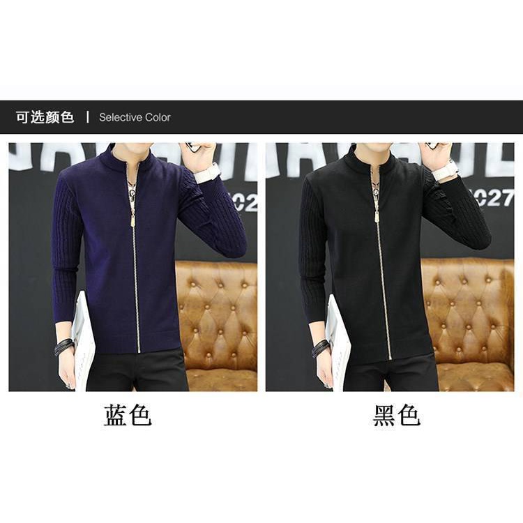 Áo Khoác Len Nam Có Khóa Kéo Thời Trang Hàn 2018