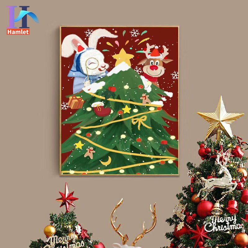 Hamlet【40*50cm】Tranh tô màu theo số / Quà tặng Giáng sinh / Tranh vẽ tay / Quà trẻ em/ Tranh treo tường phòng khách / Tranh treo tường decor/ Sơn acrylic