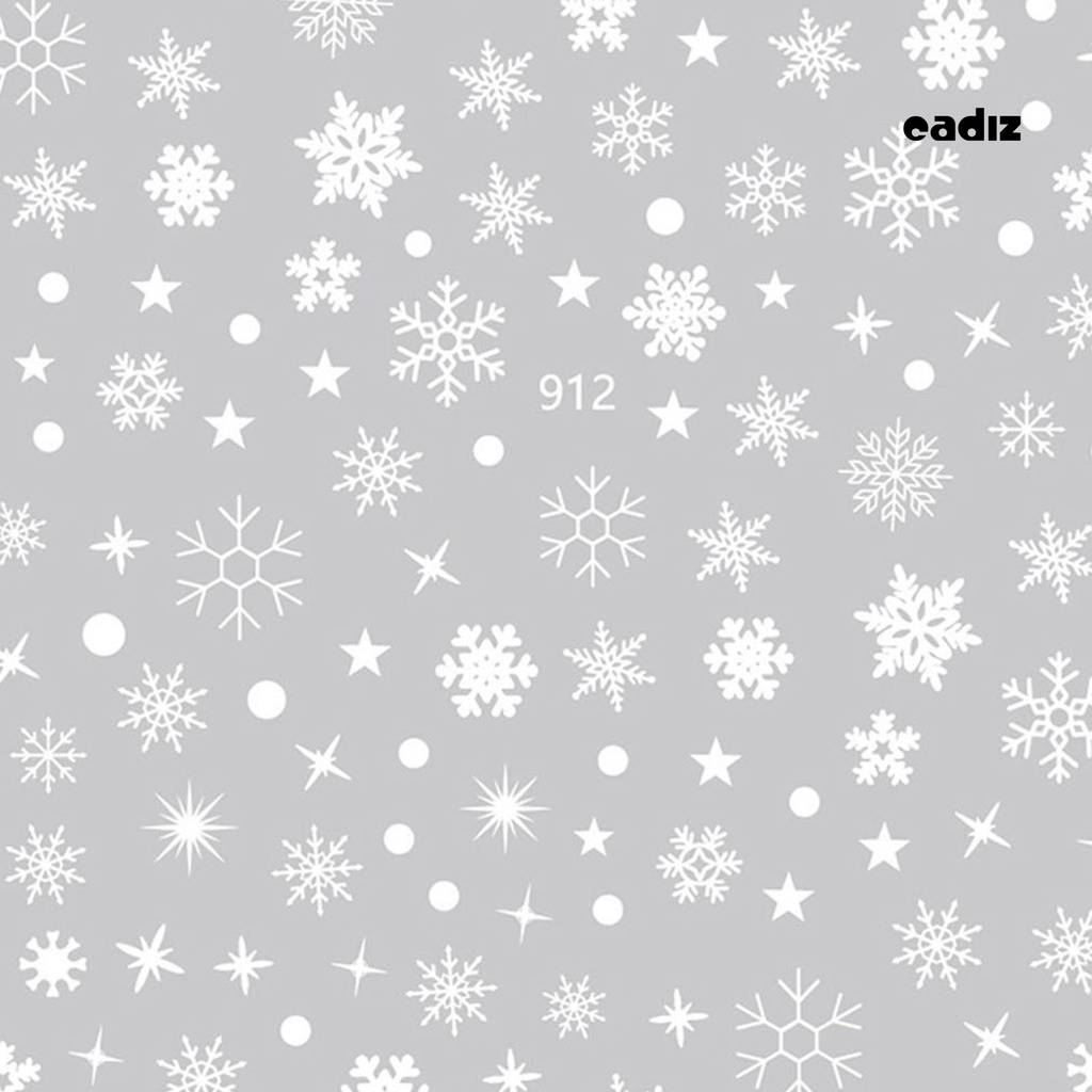 Miếng Dán Trang Trí Móng Tay Không Phai Siêu Mỏng Họa Tiết Giáng Sinh