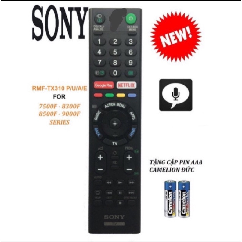 Điều khiển tivi sony , remote tivi Sony smart RMT-TX200, TX300 hàng cao cấp
