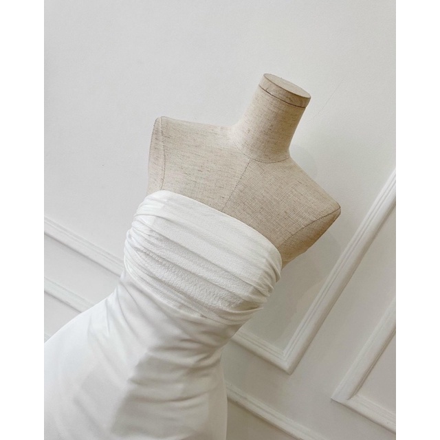 Áo peplum cup ngực xếp nhún trễ vai TK1270