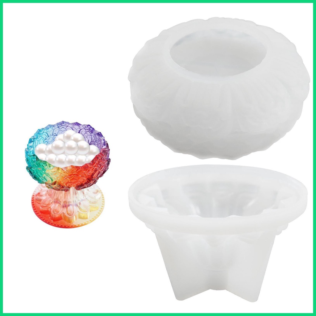 Khuôn Silicone Làm Giá Đỡ Nến Hình Hoa Sen