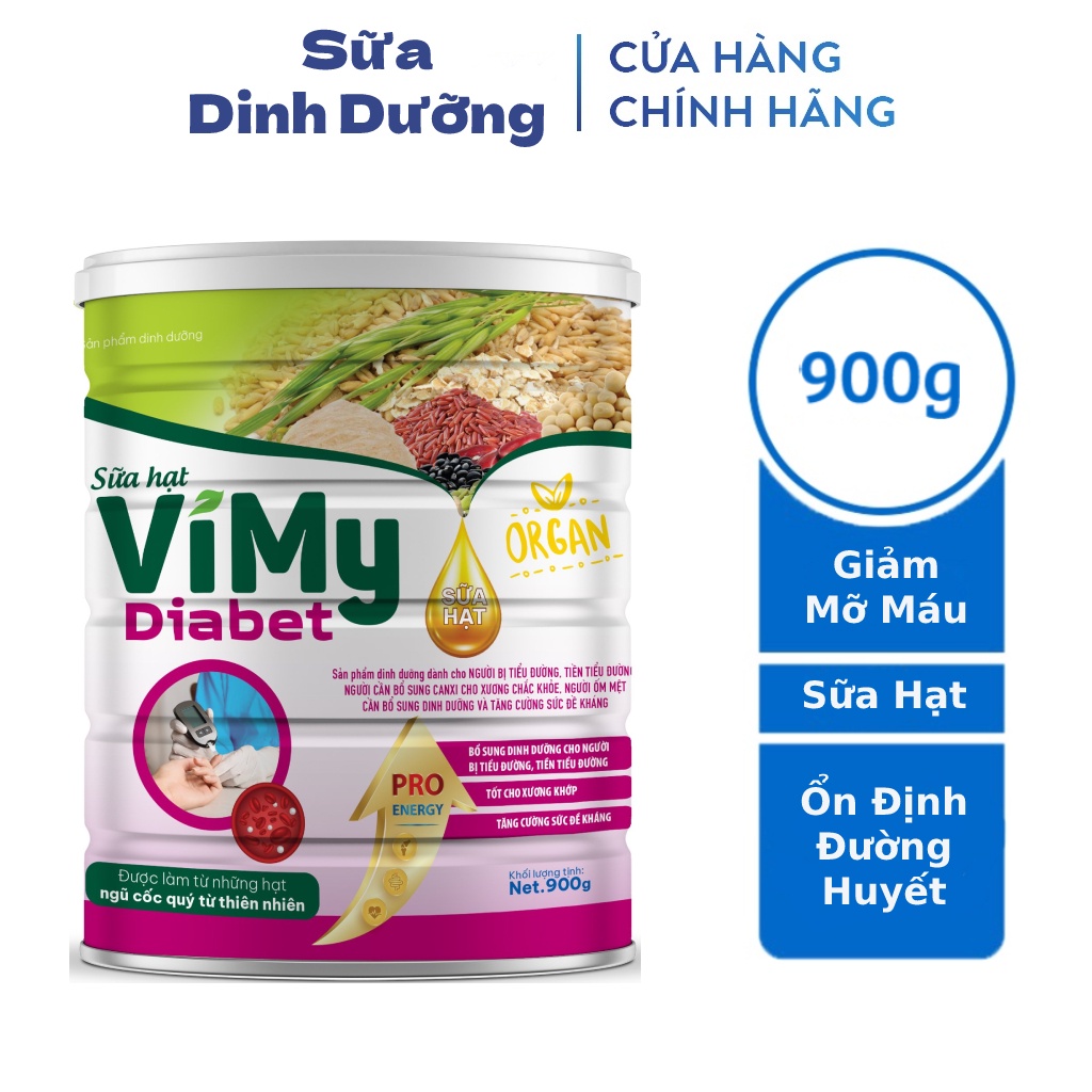 Sữa tiểu đường, Sữa hạt Vimy Diabet 900g - Sữa cho người tiểu đường