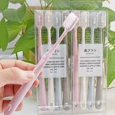 COMBO SÉT 4 BÀN CHẢI ĐÁNH RĂNG MUJI LÚA MẠCH NHẬT BẢN