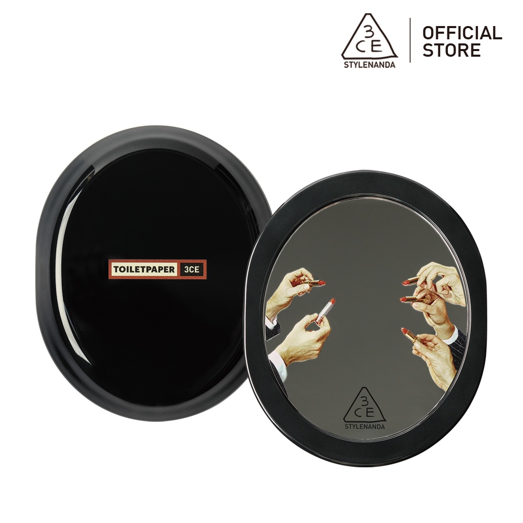 Gương tay hình bầu dục 3CE Oval Hand Mirror (TOILETPAPER) | Official Store Acc Make up Cosmetic