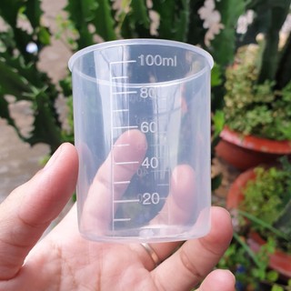 Cốc đong chia vạch 100ml - Nhựa trong