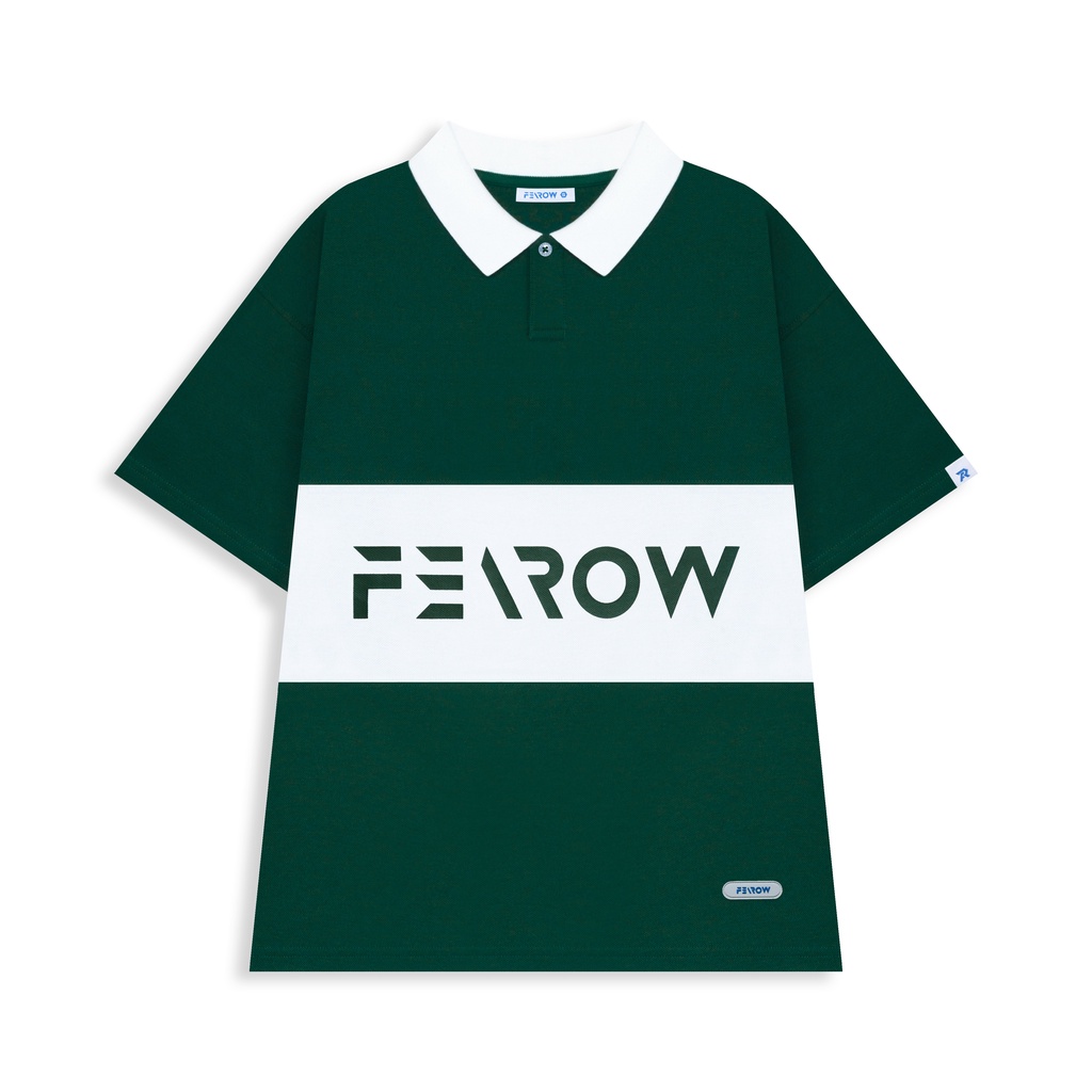 Áo polo nam nữ local brand unisex Fearow Cross / Xanh lá Trắng - FW708
