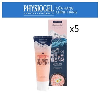 Combo 5 Kem đánh răng Bamboo Salt Himalaya Pink Salt muối hồng - Hương Hoa Bạc Hà