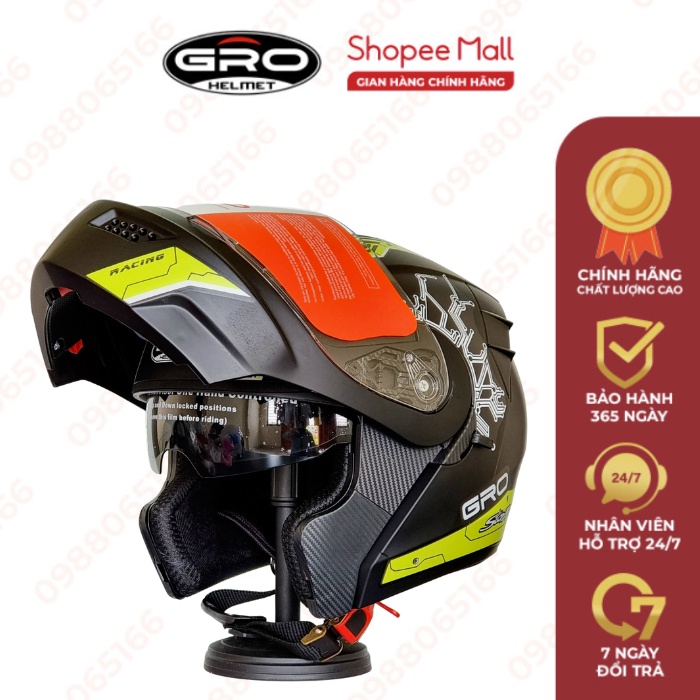 Mũ bảo hiểm lật hàm ST25 GRO 2 kính cao cấp dành cho size đầu vừa và nhỏ thumbnail