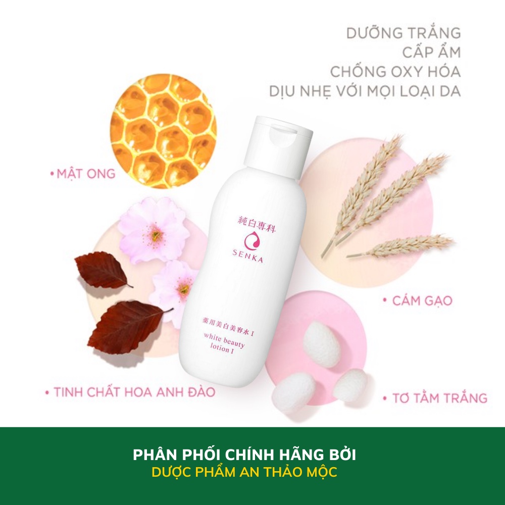 Nước cân bằng Senka White Beauty Lotion I dưỡng ẩm làm mềm trắng da giảm thâm sạm nám tàn nhang 200ml 46296