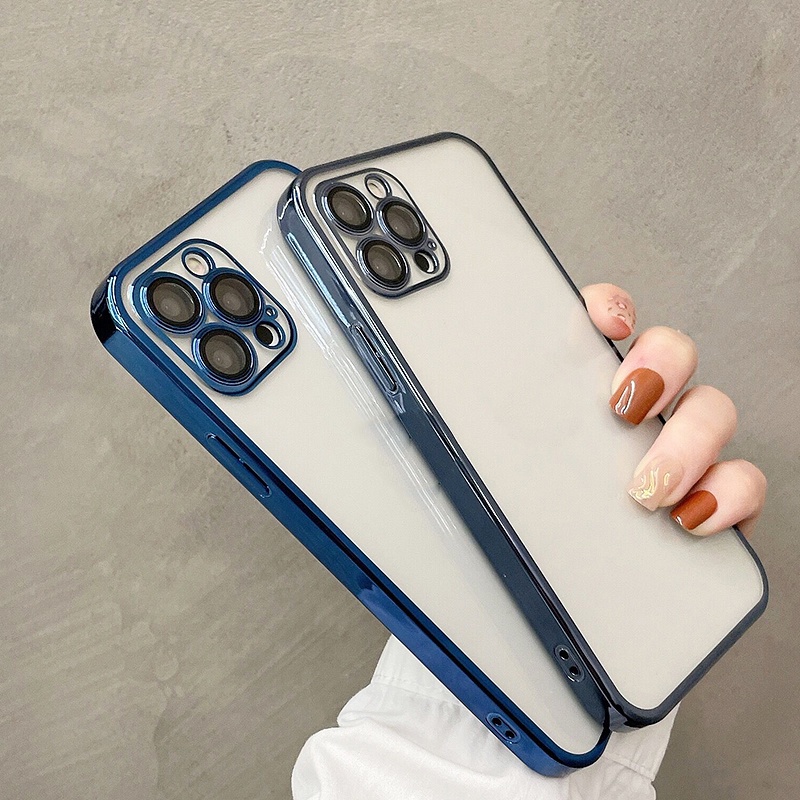 Ốp Điện Thoại Mềm Chống Sốc Bảo Vệ Ống Kính Máy Ảnh Cho iPhone 14 13 12 11 Pro Max Mini XS XR X 8 7 Plus