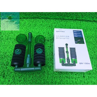 Lọc sủi vi sinh bio qs-100a kèm ngăn lọc qanvee qs-100a cho hồ cá