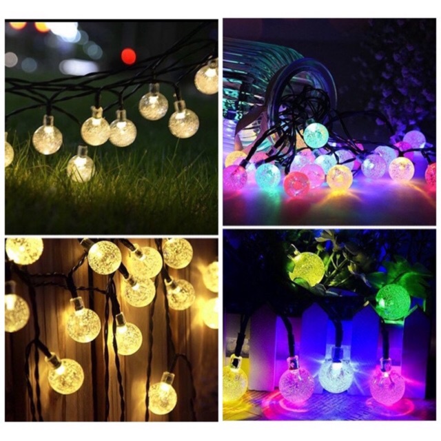 Dây Đèn Trang Trí LED Cherry Ball Bi Bọt 10m 80 Bóng