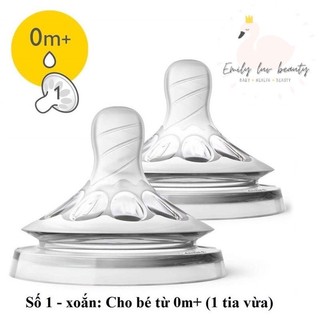 [CHÍNH HÃNG] Núm Ty Avent Natural SỐ 0 -> SỐ 5, Y CUT