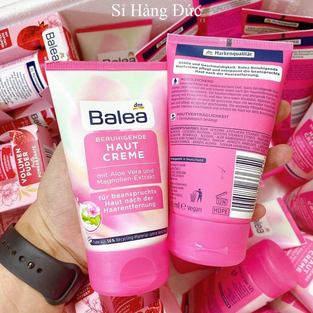 Kem tẩy lông,bọt cạo lông,dao cạo lông,Kem dưỡng sau wax sau cạo Balea Hàng Đức ức chế mọc lông