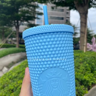 [Chính hãng] Ly Starbucks Studded Matte Blue Sky 710ml