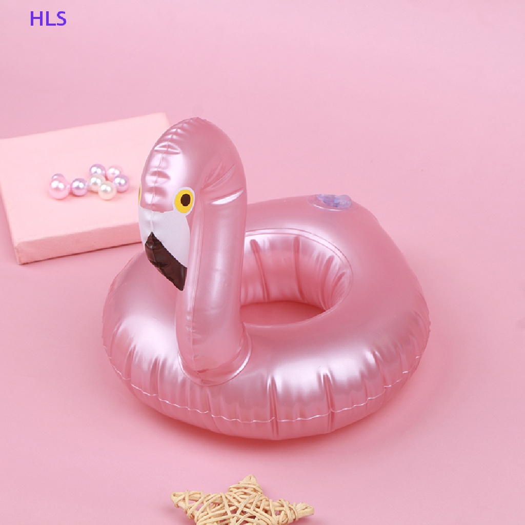 Giá Đỡ Phao Bơi / Cốc Nước Hình Chim Hồng Hạc Mini Dễ Thương