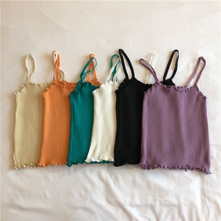 Áo 2 dây viền bèo basic thời trang