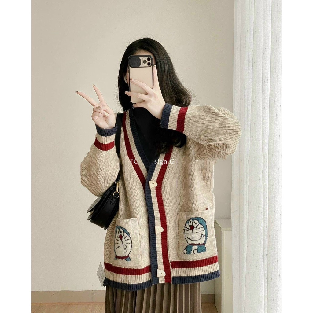 Aó Len Cardigan Doremon